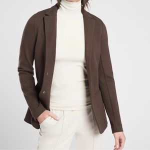 Athleta Venice Textured Blazer - Size 6, Brown